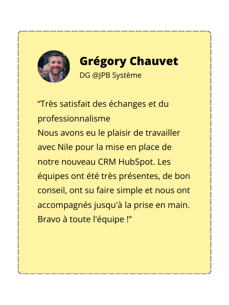Témoignage Gregory Chauvet - JPB système Témoignage Gregory Chauvet - JPB système